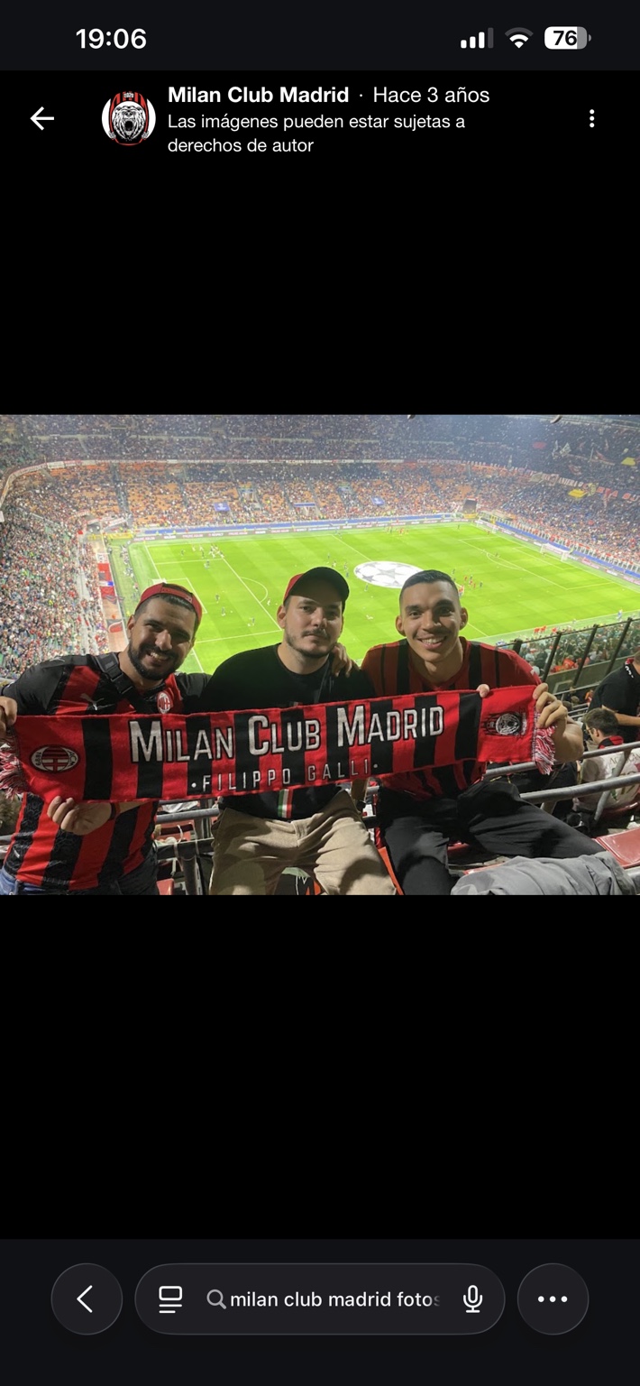 Fotografía del Milan Club Madrid