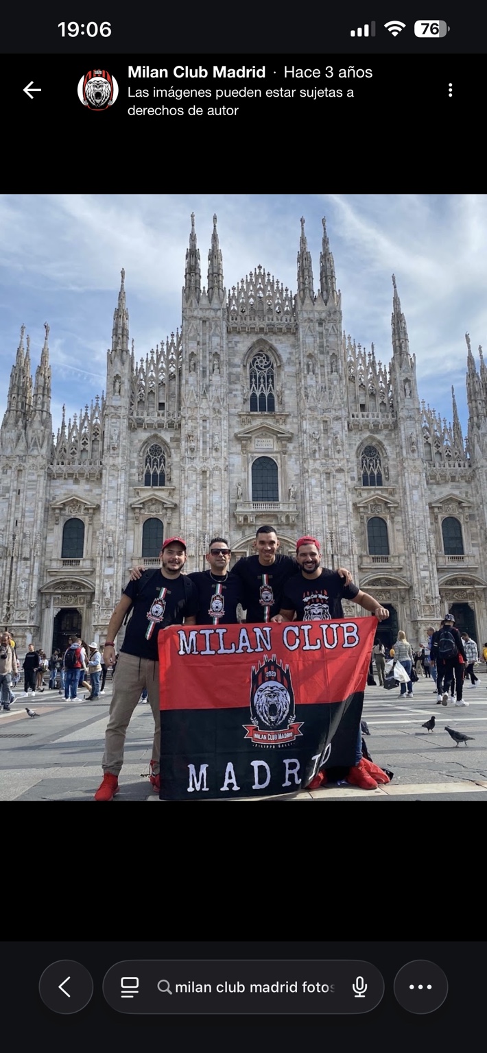 Fotografía del Milan Club Madrid