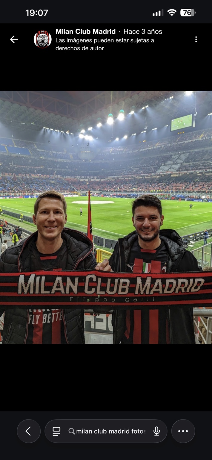Fotografía del Milan Club Madrid